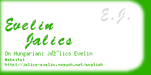 evelin jalics business card